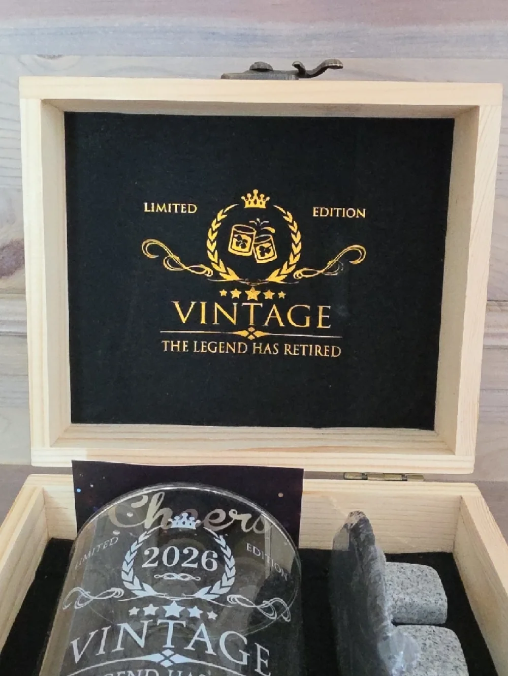 Limited Edition Vintage “The Legend Has Retired” Whiskey Glass Set